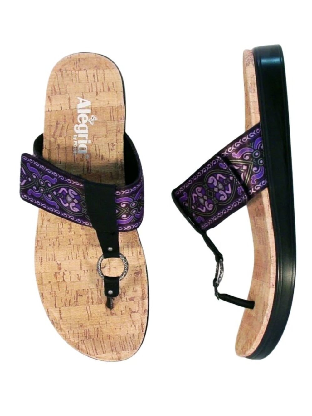 ALEGRIA Moxi $90 Purple Free Spirit Crow Comfort Thong Sandals 41/10.5-11